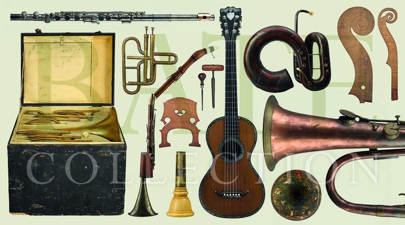 a graphic of instruments from the collection